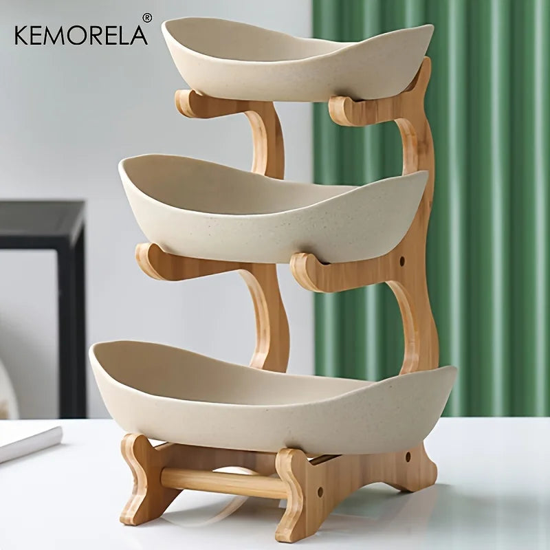 Fruteira de Mesa em madeira 2 e 3 Andares - exclusividade Best Web Shop