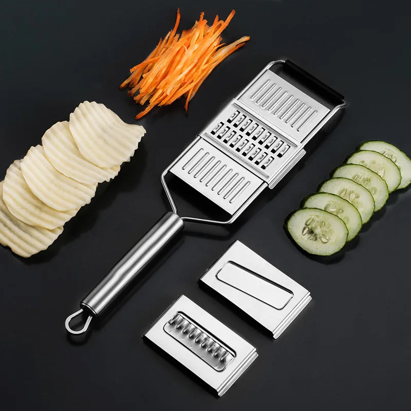Ralador c/ Cabo e 3 Lâminas Inox para Cozinha