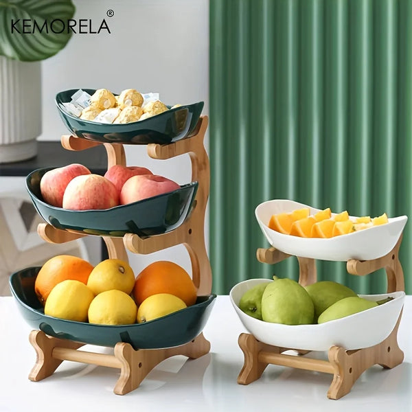 Fruteira de Mesa em madeira 2 e 3 Andares - exclusividade Best Web Shop