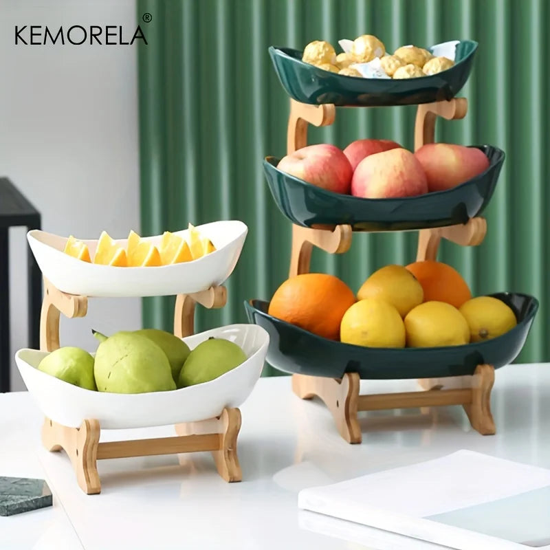Fruteira de Mesa em madeira 2 e 3 Andares - exclusividade Best Web Shop