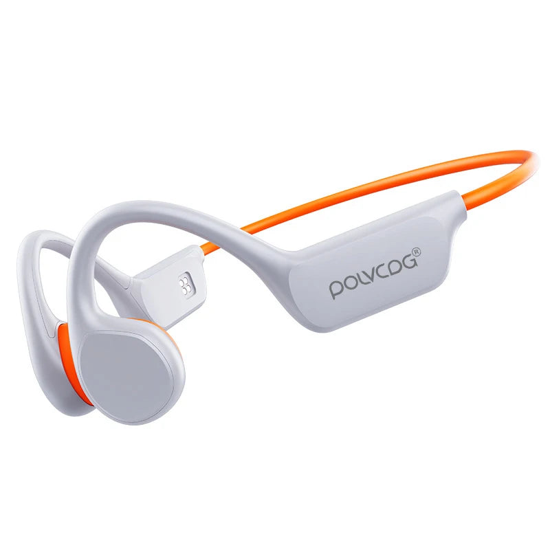 Fone de ouvido de condução óssea POLVCDG, IPX8, 32 GB para MP3, Bluetooth 5.3, à prova d'água, próprio para natação e diversas atividades físicas