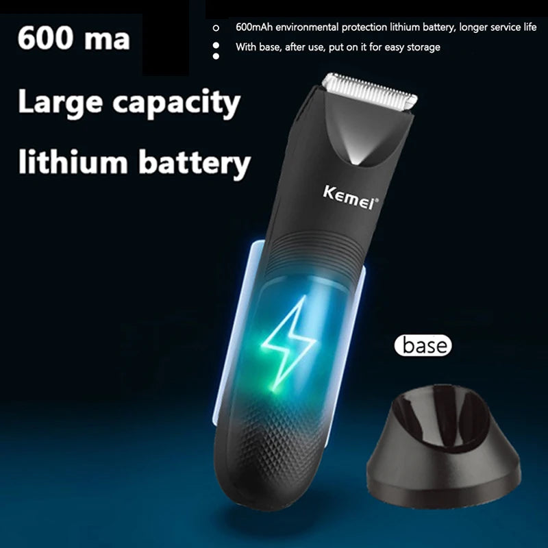 Aparador Íntimo, aparador de pelos à Prova D'água Profissional Proteção IPX7 Km-1838 | Kemei ®